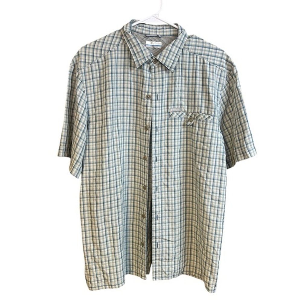 Columbia Men’s Blue Plaid Shirt M